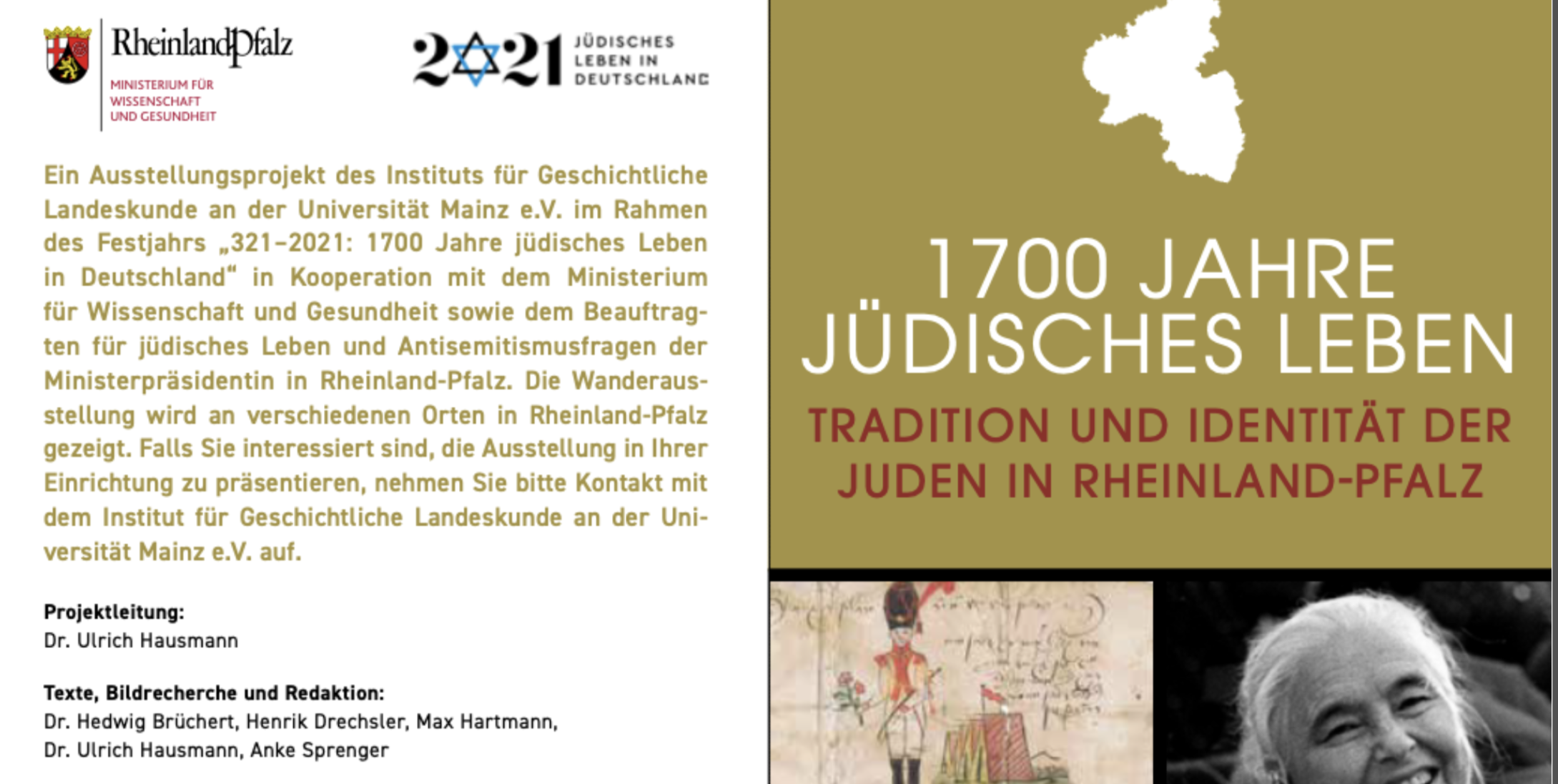 Wanderausstellung „1700 Jahre Jüdisches Leben – Tradition und Identität von Juden in Rheinland-Pfalz“ in der Pfälzischen Landesbibliothek in Speyer – 9. März bis 30. April 2022 