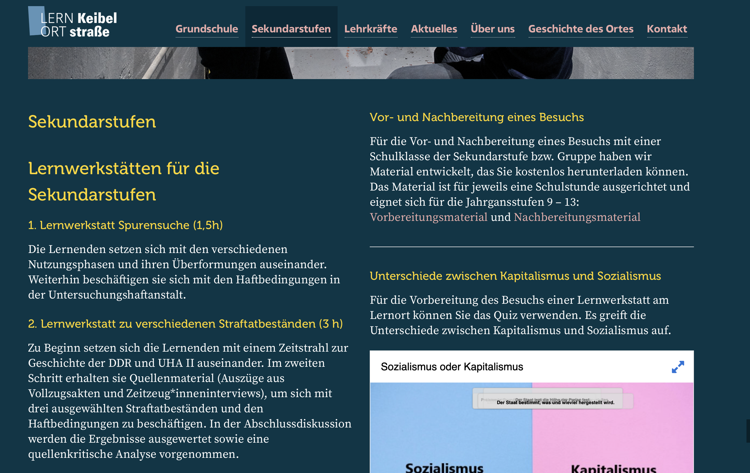 Neu überarbeitete Website des „Lernorts Keibelstraße“ mit digitalen Zusatzangeboten