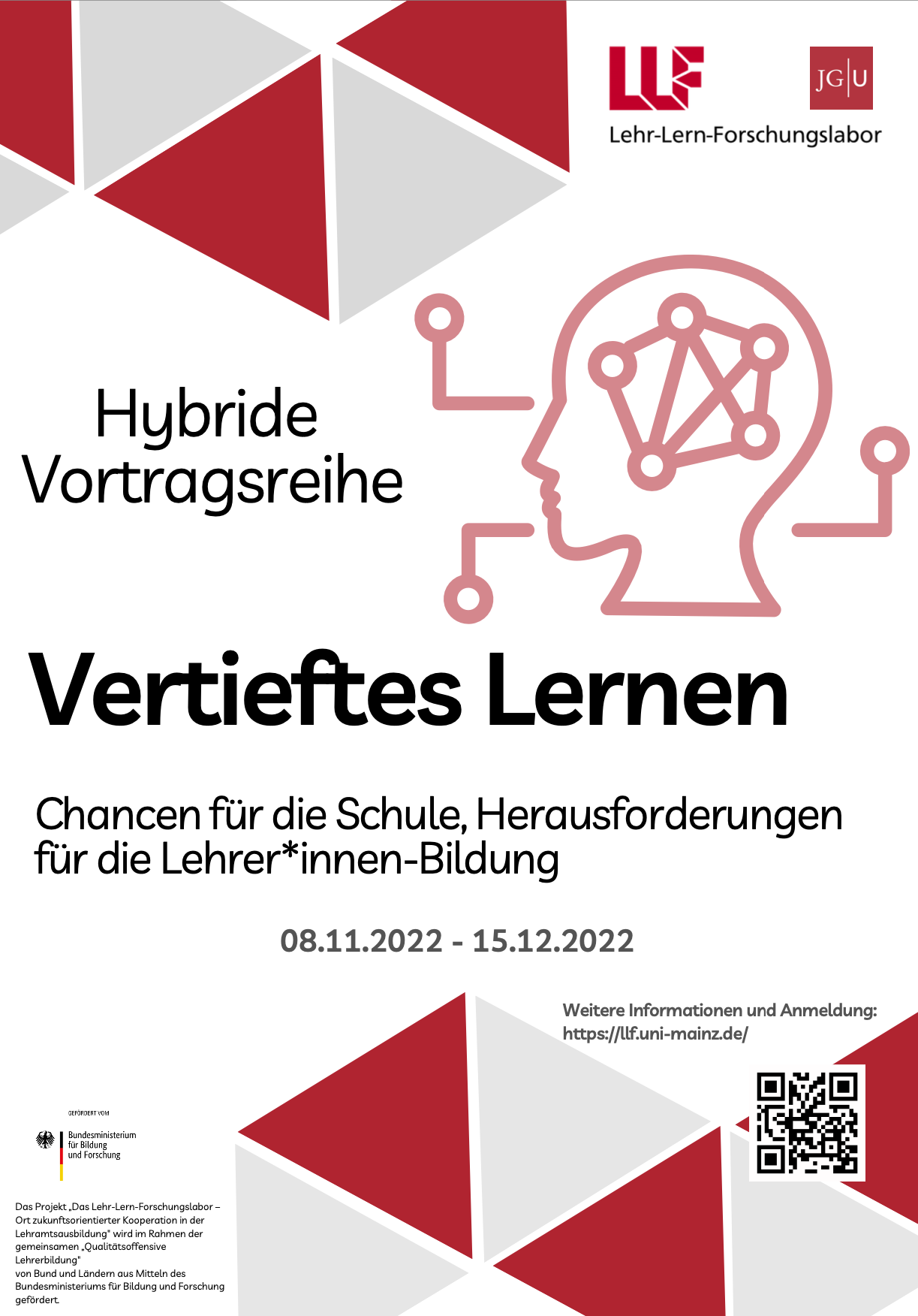 Hinweis auf hybride Vortragsreihe „Vertieftes Lernen“ der JGU Mainz