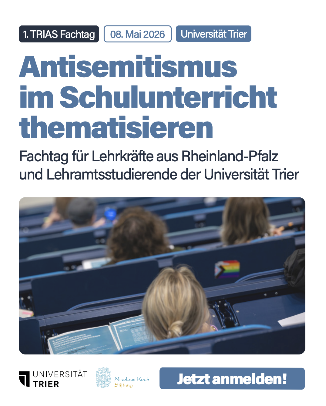 Fachtag zur Thematisierung von Antisemitismus im Schulunterricht an der Universität Trier